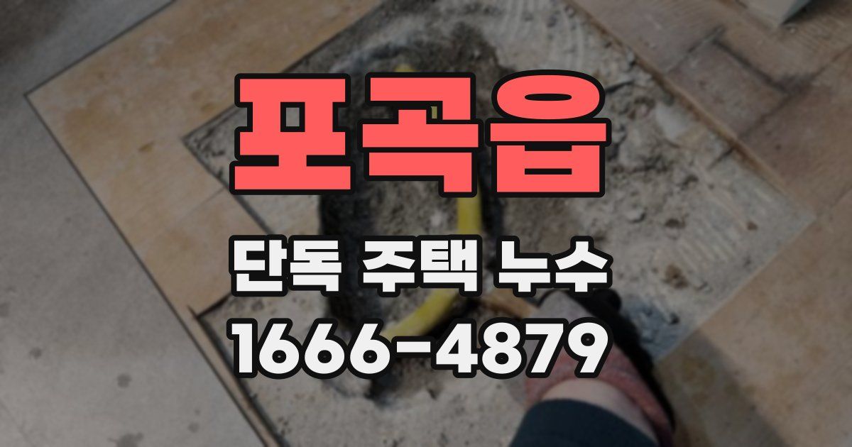 포곡읍 단독 주택 누수