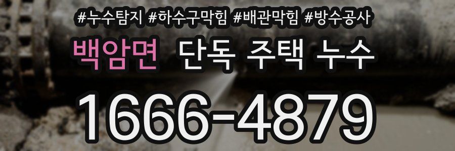 백암면 단독 주택 누수