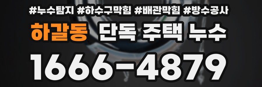 하갈동 단독 주택 누수