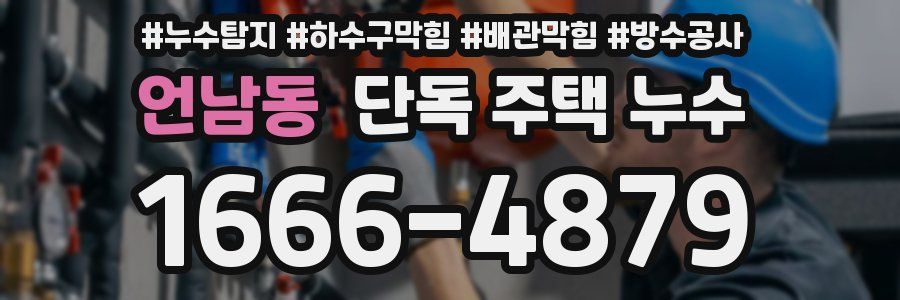 언남동 단독 주택 누수