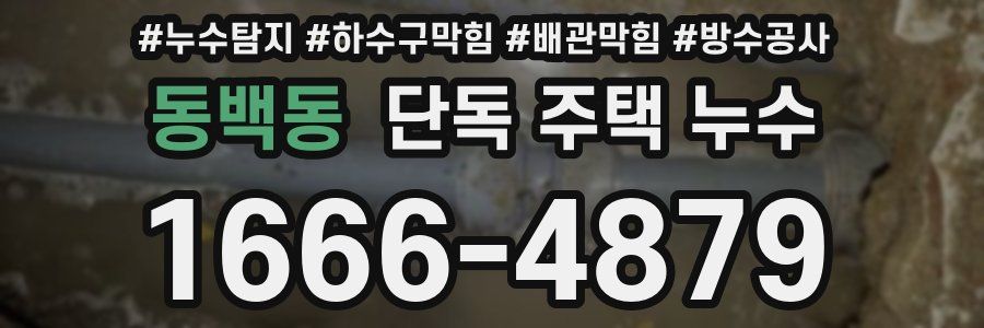 동백동 단독 주택 누수