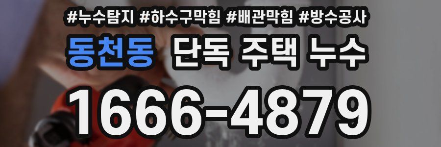 동천동 단독 주택 누수