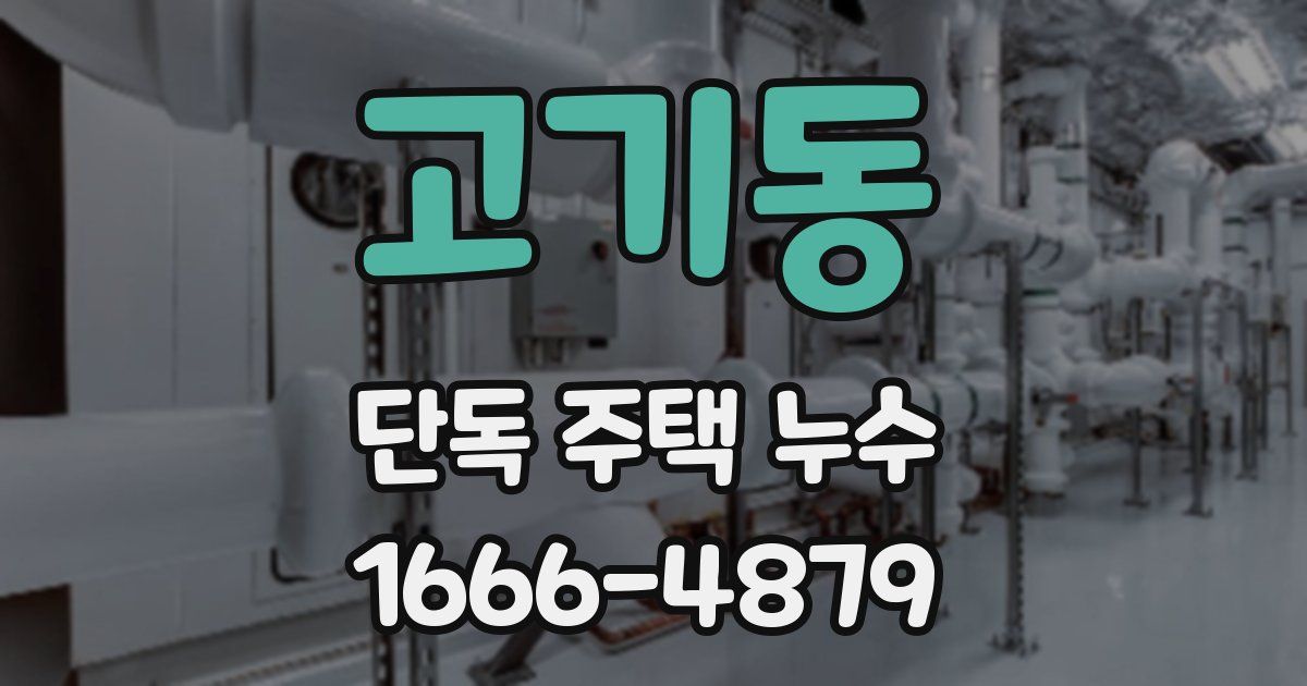 고기동 단독 주택 누수