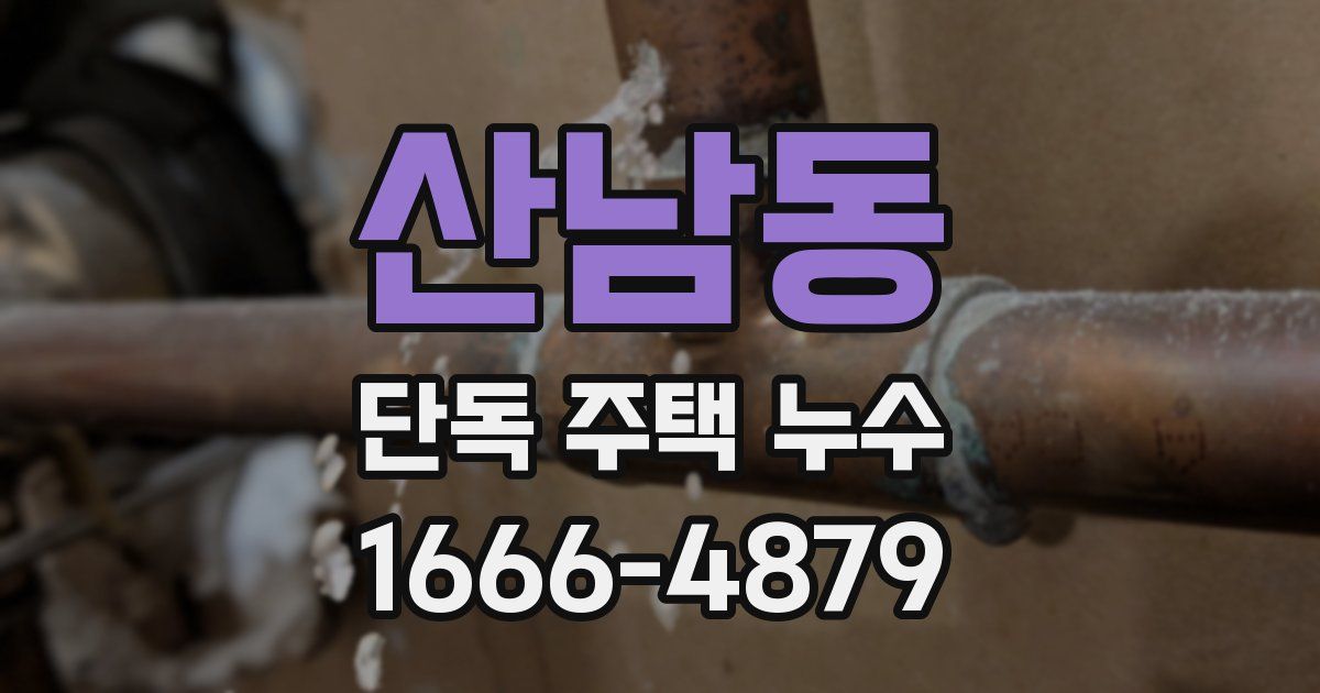 산남동 단독 주택 누수