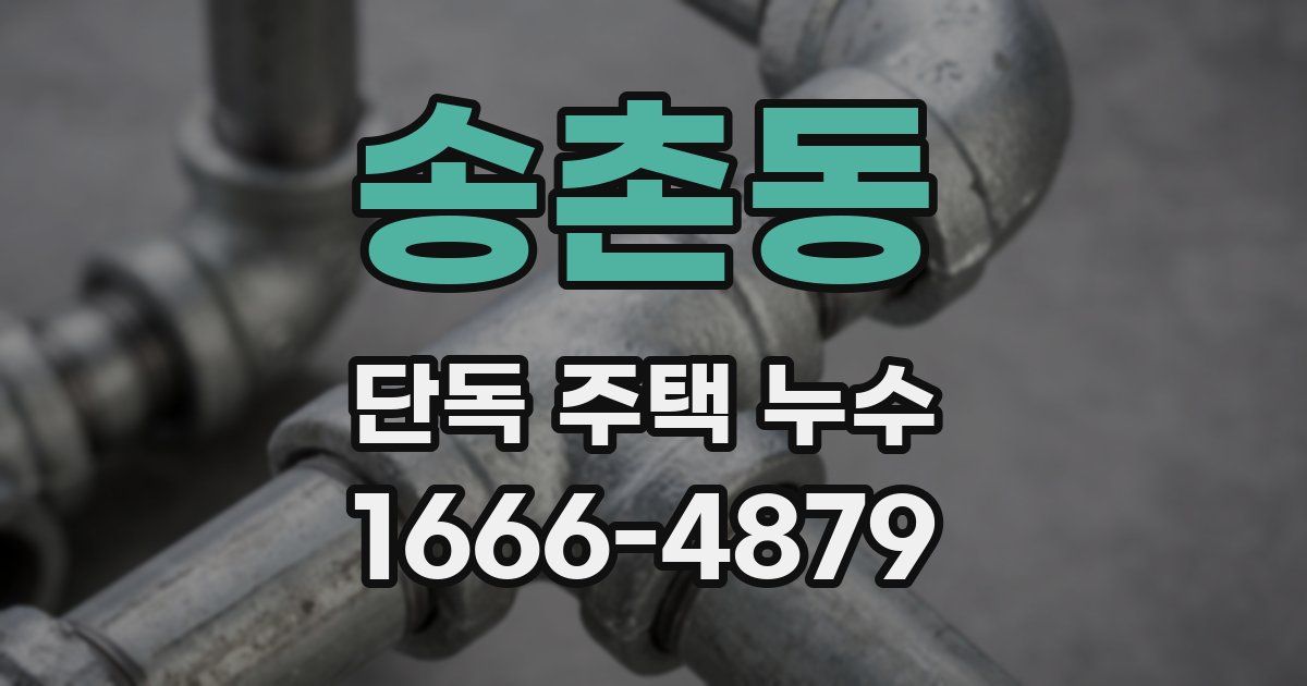 송촌동 단독 주택 누수