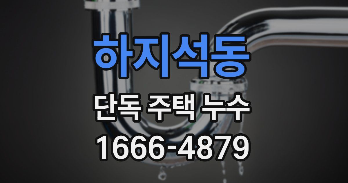 하지석동 단독 주택 누수