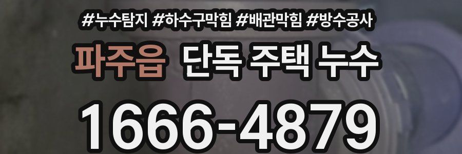 파주읍 단독 주택 누수