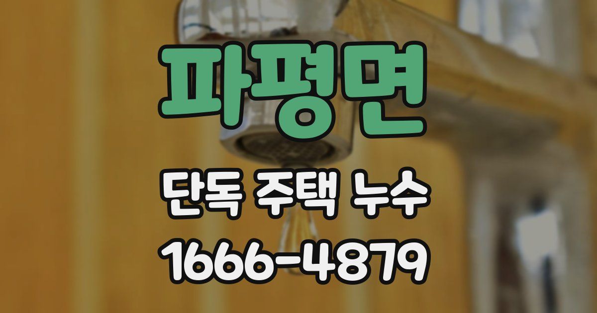 파평면 단독 주택 누수
