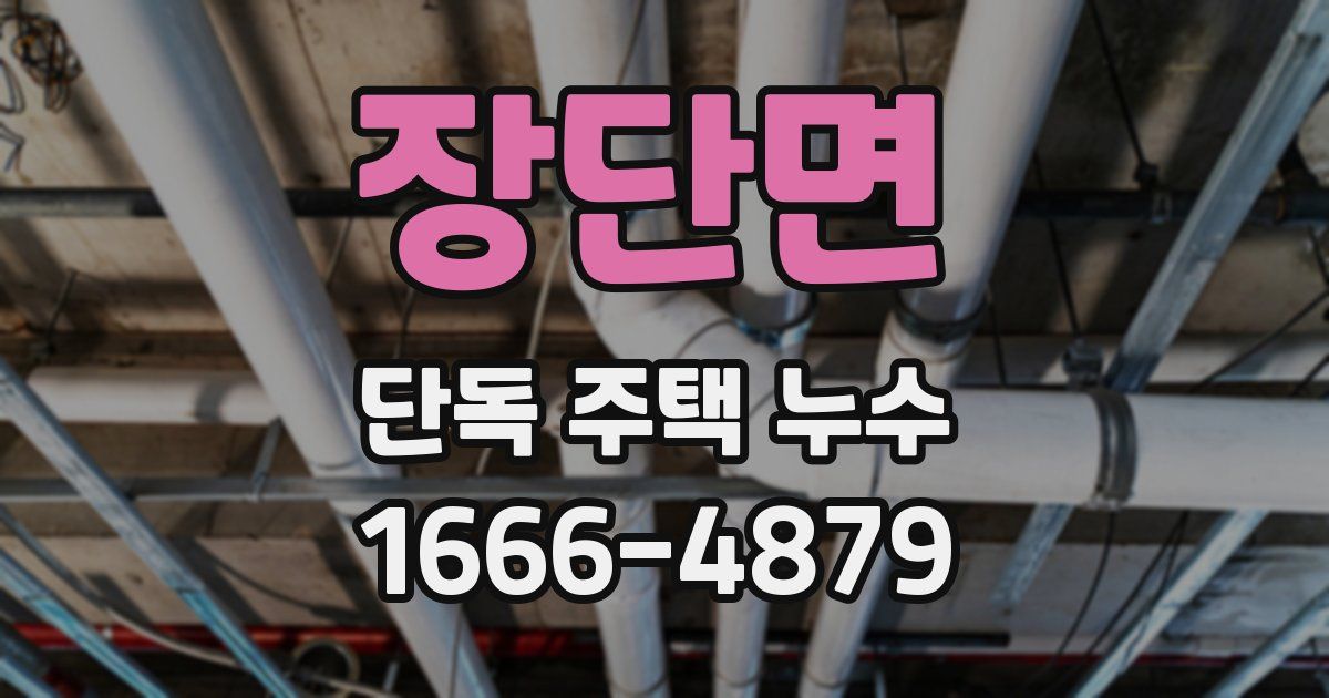 장단면 단독 주택 누수