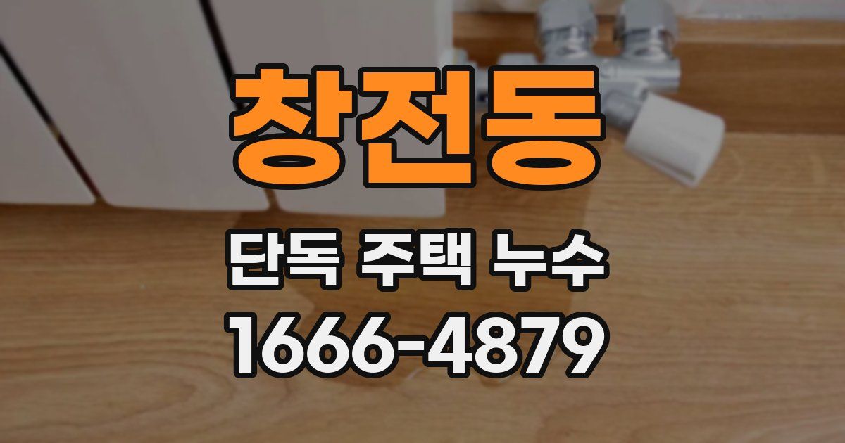 창전동 단독 주택 누수