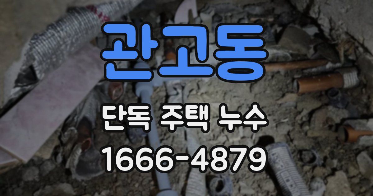관고동 단독 주택 누수