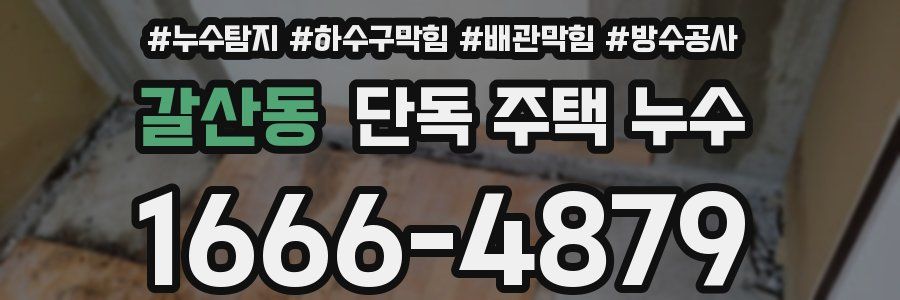 갈산동 단독 주택 누수