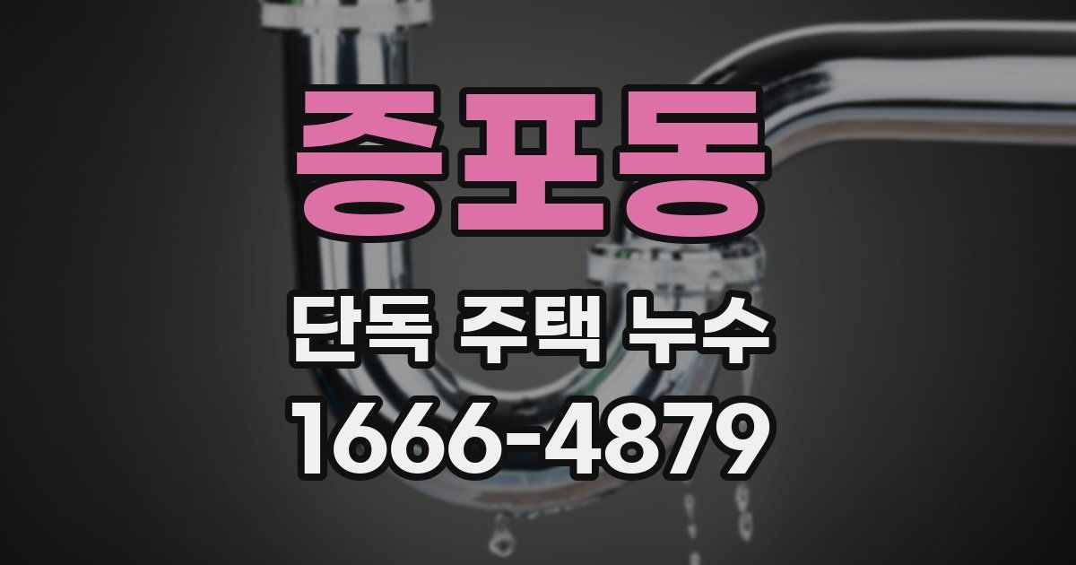 증포동 단독 주택 누수
