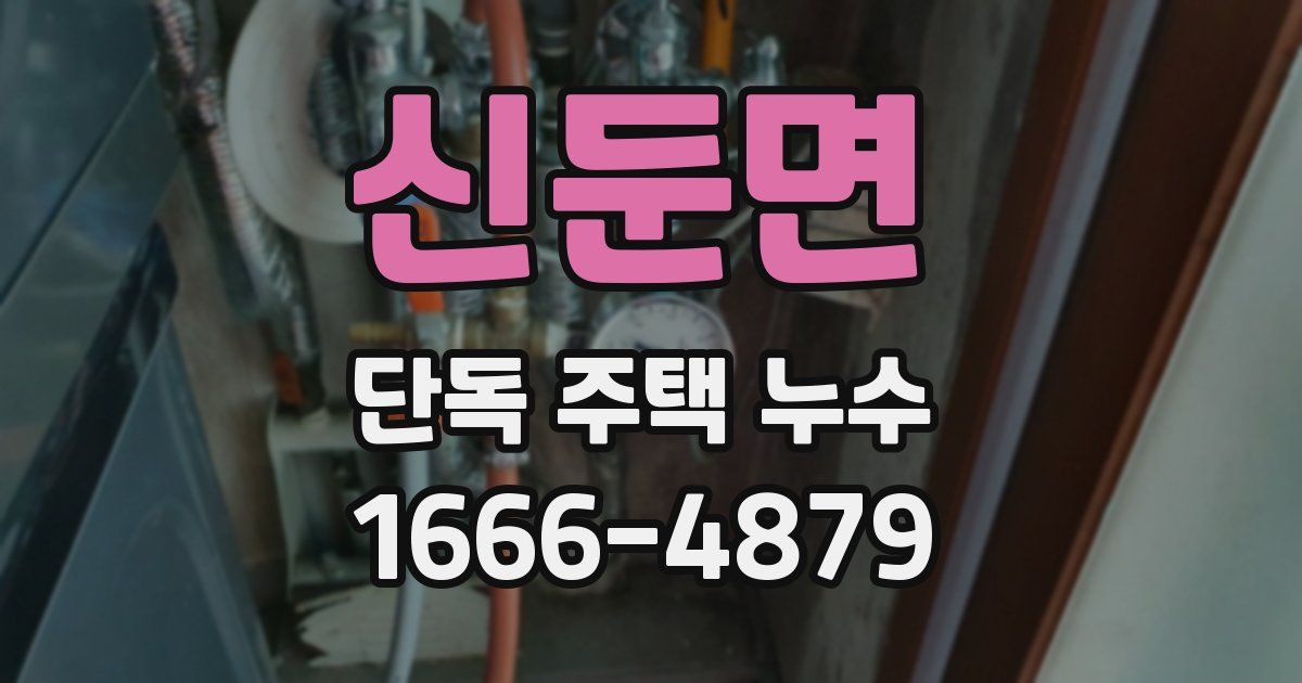 신둔면 단독 주택 누수