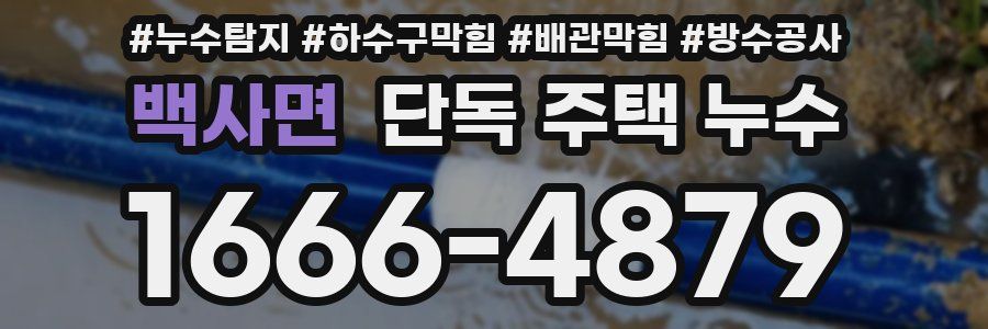 백사면 단독 주택 누수