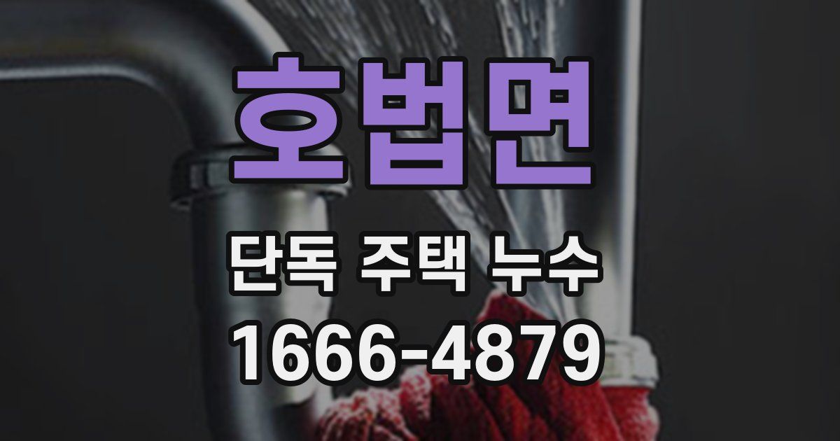 호법면 단독 주택 누수