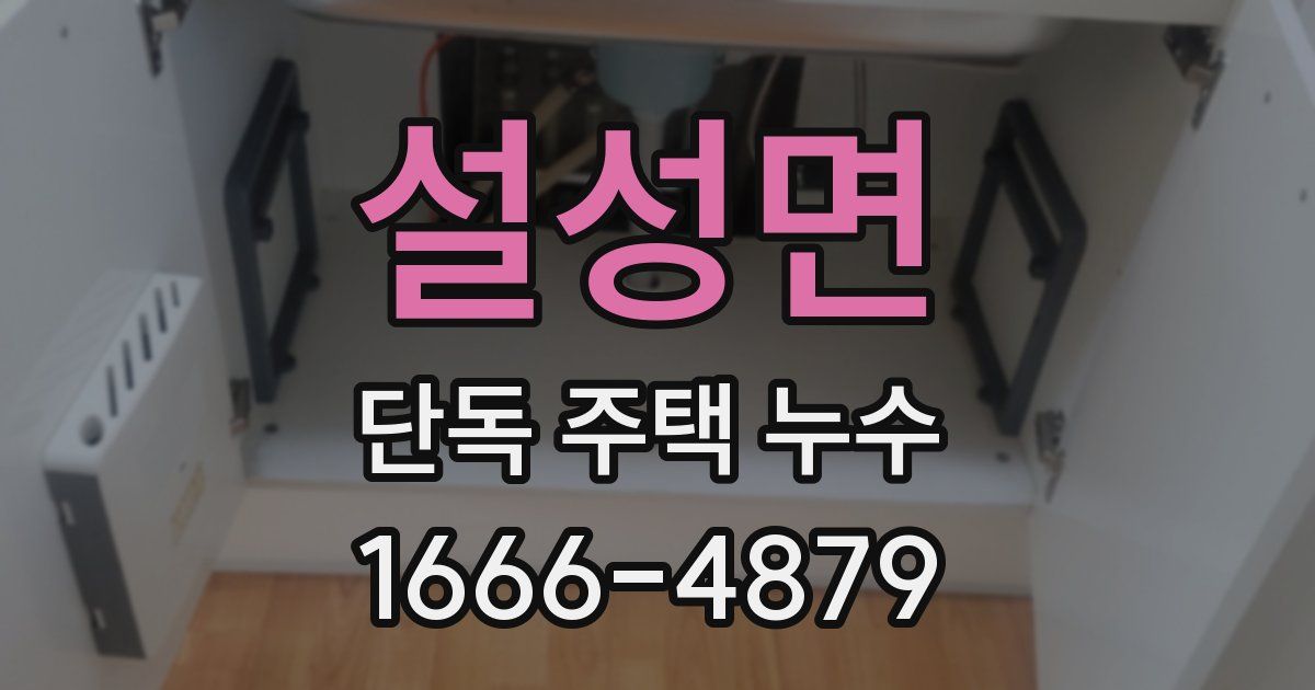 설성면 단독 주택 누수
