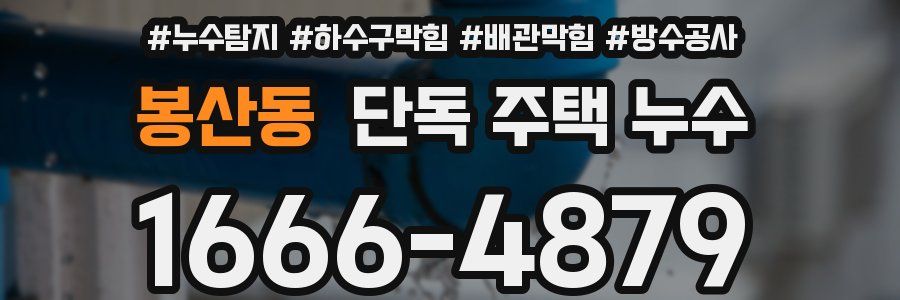 봉산동 단독 주택 누수