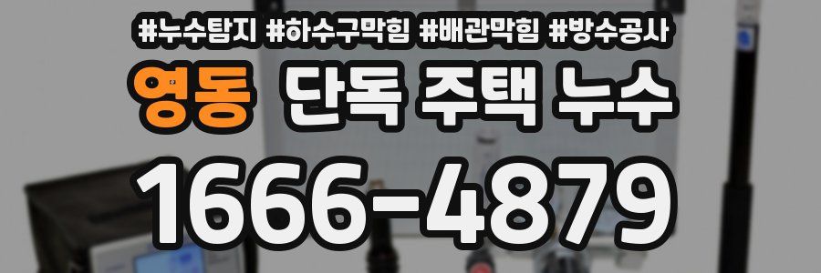 영동 단독 주택 누수
