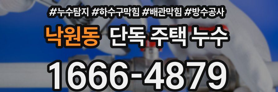 낙원동 단독 주택 누수