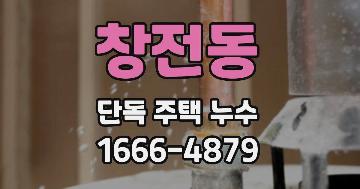 창전동 단독 주택 누수