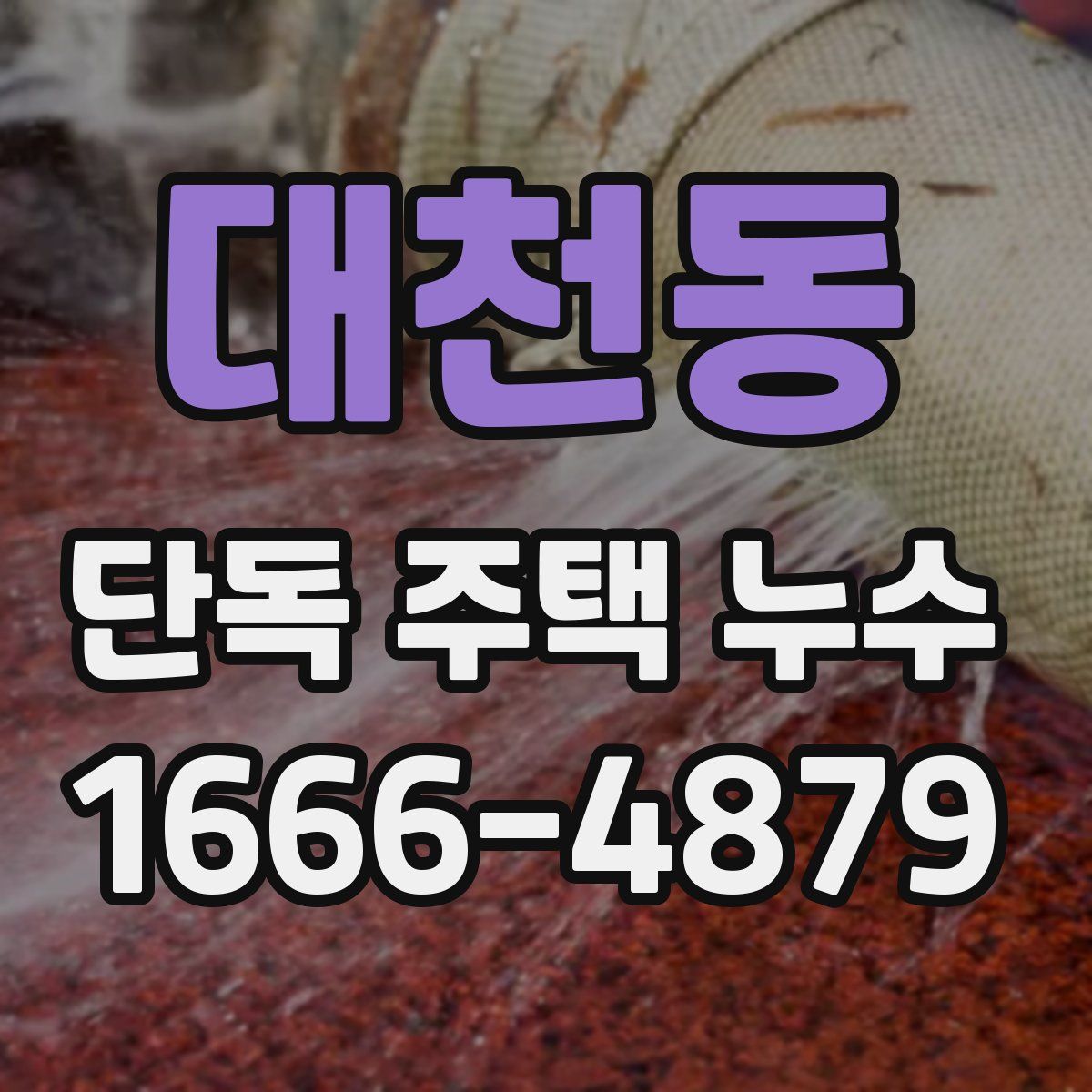 대천동 단독 주택 누수