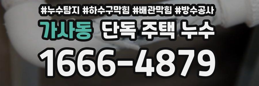 가사동 단독 주택 누수