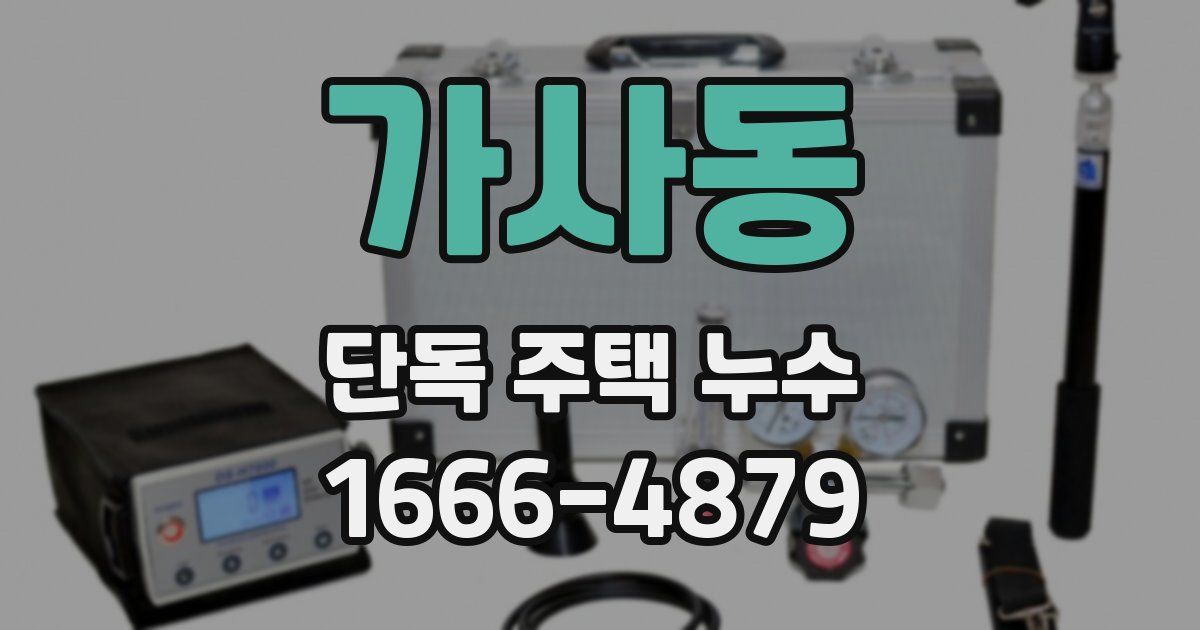 가사동 단독 주택 누수
