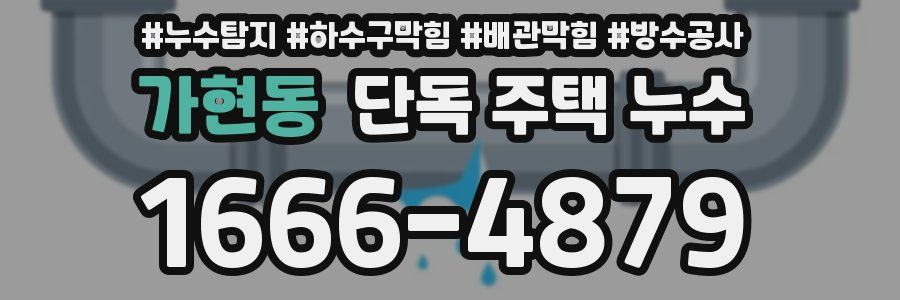 가현동 단독 주택 누수