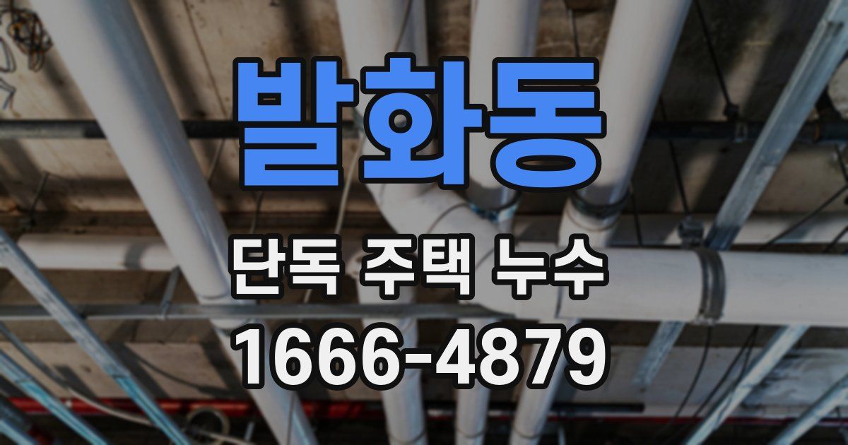 발화동 단독 주택 누수
