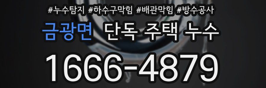 금광면 단독 주택 누수