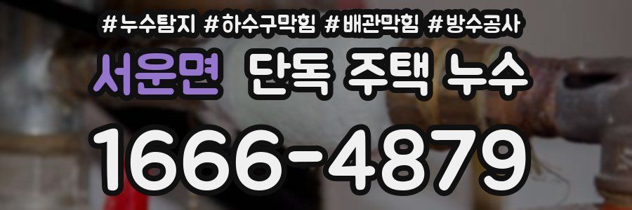 서운면 단독 주택 누수