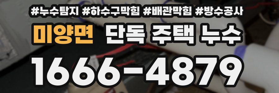미양면 단독 주택 누수