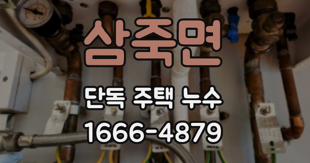 삼죽면 단독 주택 누수