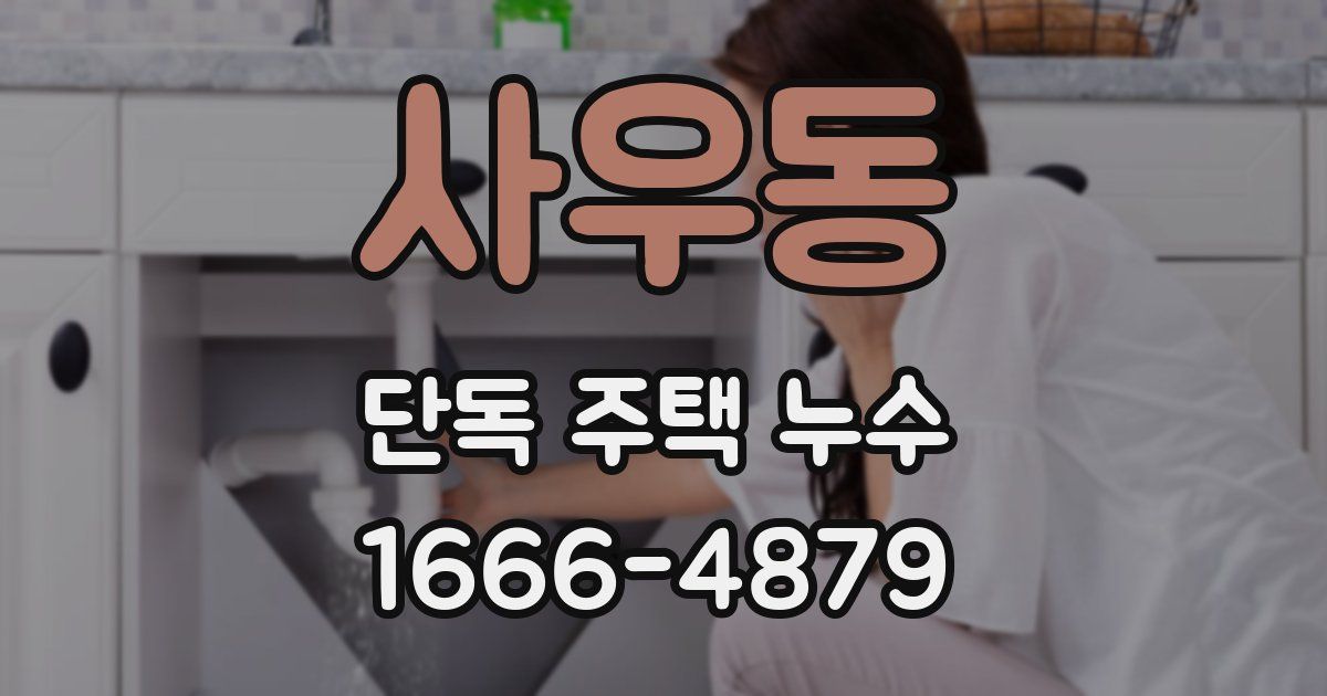 사우동 단독 주택 누수