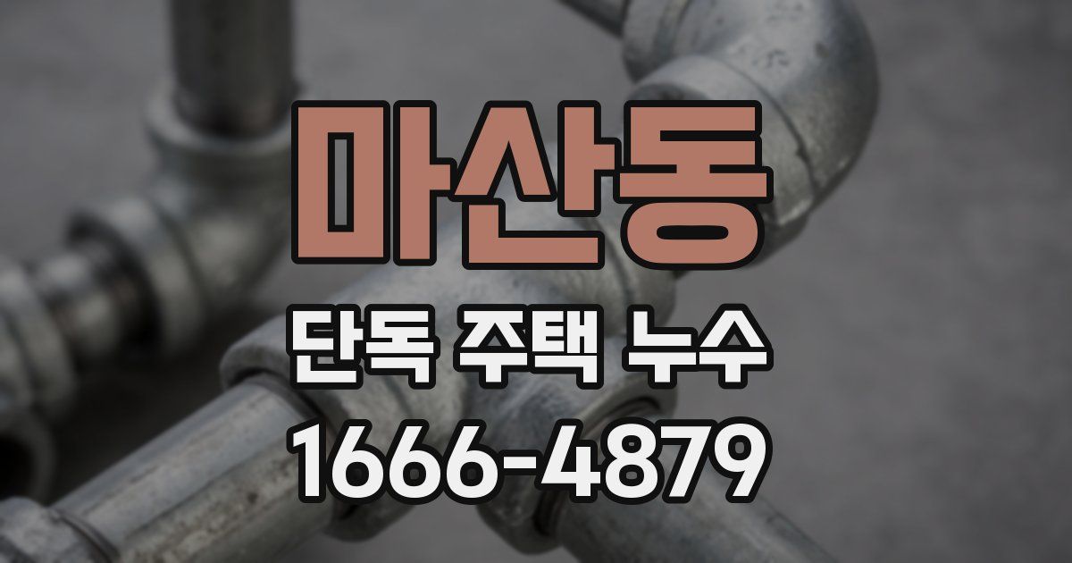 마산동 단독 주택 누수