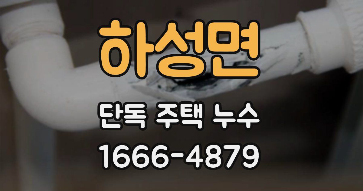하성면 단독 주택 누수