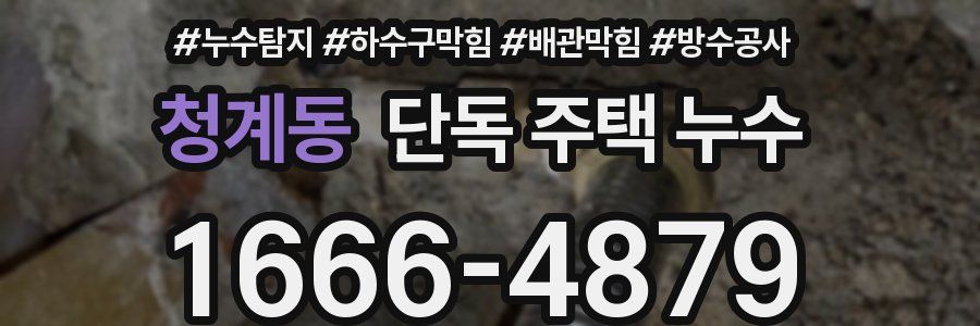 청계동 단독 주택 누수