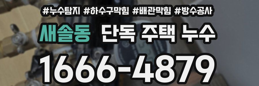 새솔동 단독 주택 누수