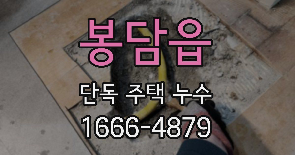 봉담읍 단독 주택 누수