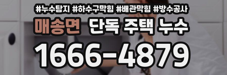 매송면 단독 주택 누수
