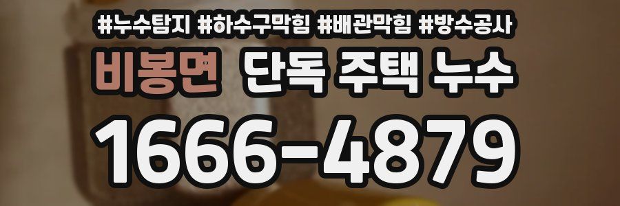 비봉면 단독 주택 누수