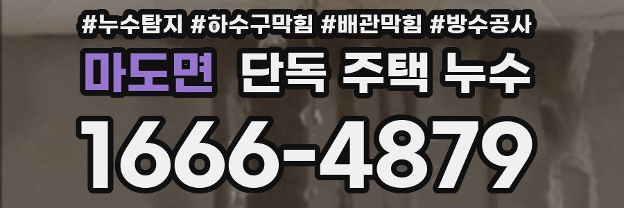 마도면 단독 주택 누수