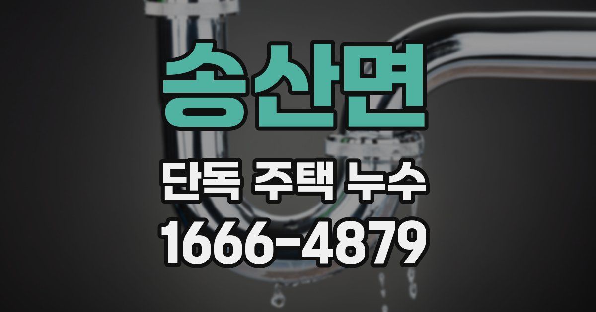 송산면 단독 주택 누수