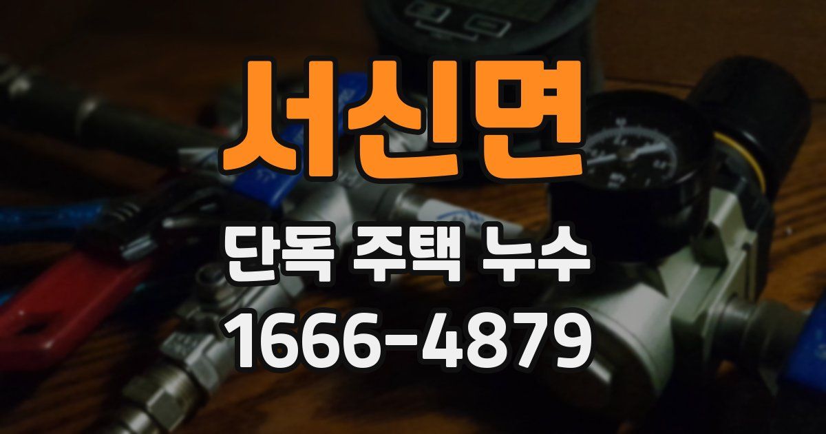 서신면 단독 주택 누수