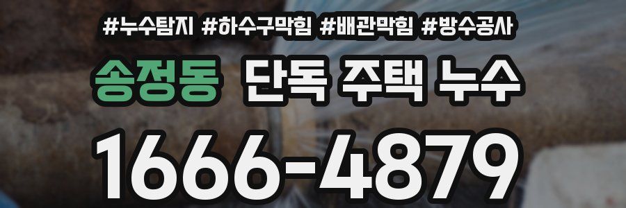 송정동 단독 주택 누수