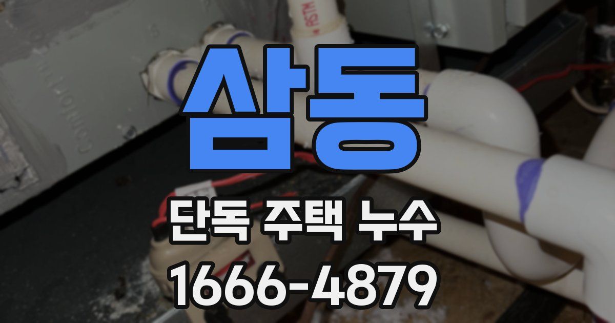 삼동 단독 주택 누수