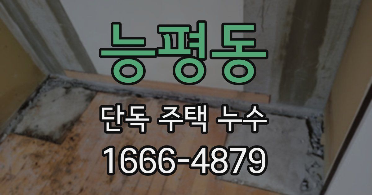 능평동 단독 주택 누수