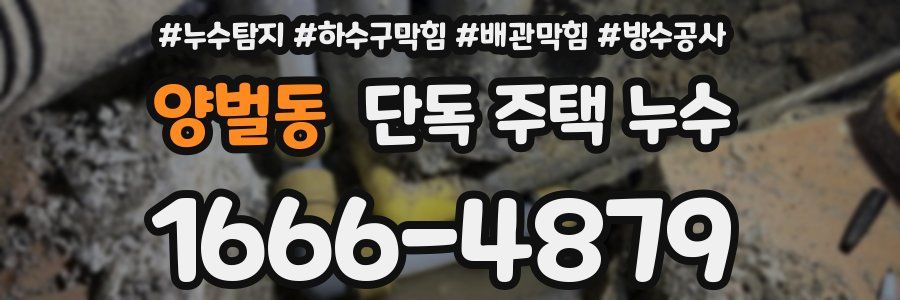 양벌동 단독 주택 누수