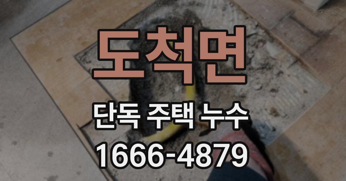 도척면 단독 주택 누수